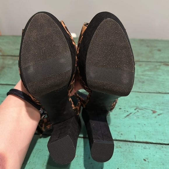 Women’s Mossimo Suede Leopard Print Chunky Platform Pumps Size 7.5 - Picture 7 of 7